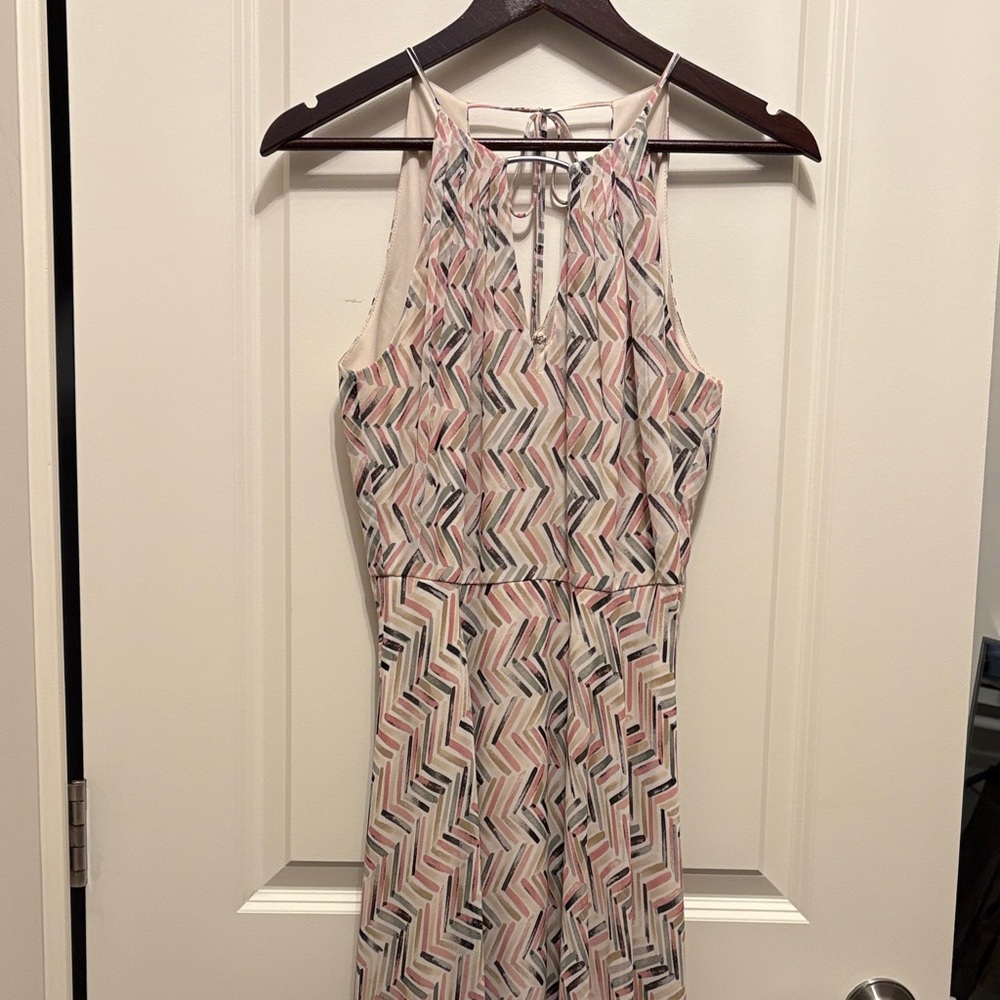 White House Black Market Multicolor Chevron Maxi Dress size 2